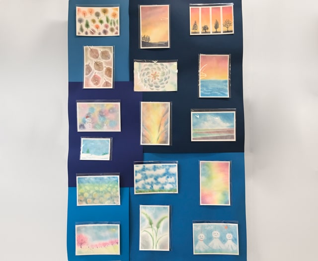 3色パステルアートの画像